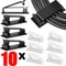 SelfAdhesive Wire Organizer HighPerformance Harness Clamp Cord Management Clip For PC USB Cables 0