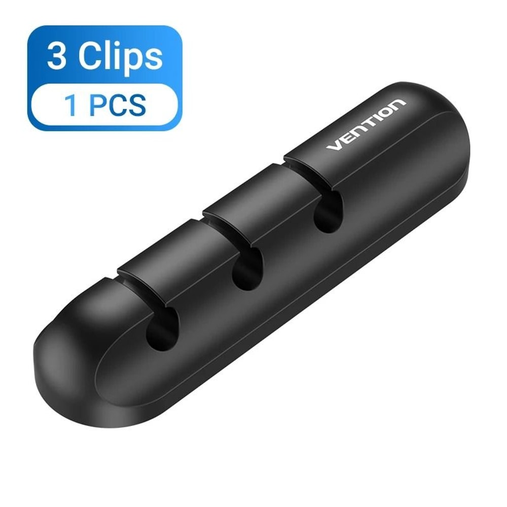 Vention Silicone Cable Organizer HighPerformance Flexible Wire Winder USB Management Clips 7
