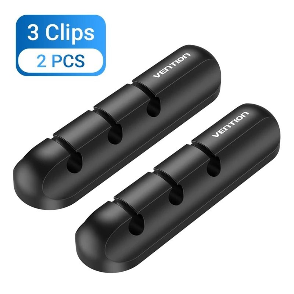 Vention Silicone Cable Organizer HighPerformance Flexible Wire Winder USB Management Clips 8