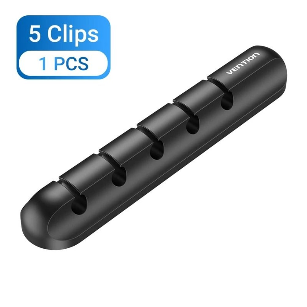 Vention Silicone Cable Organizer HighPerformance Flexible Wire Winder USB Management Clips 9