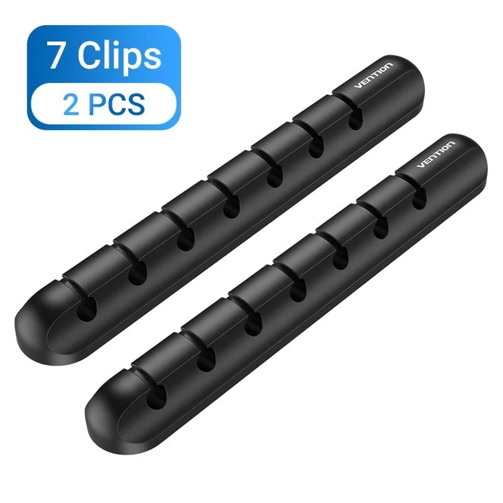 Vention Silicone Cable Organizer HighPerformance Flexible Wire Winder USB Management Clips 11