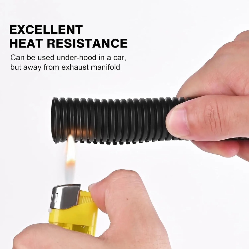114 In Flame Retardant Split Wire Loom HighPerformance Flexible Cord Protector With Installation T 1