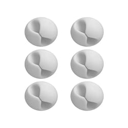 6-piece desktop cable organizer – high-performance fixed clasp wire holder & usb charger cord winder