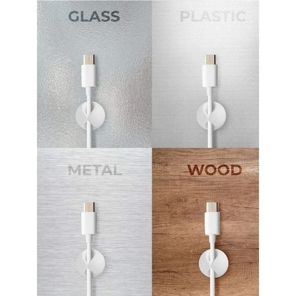 6Piece Desktop Cable Organizer HighPerformance Fixed Clasp Wire Holder USB Charger Cord Winder 3