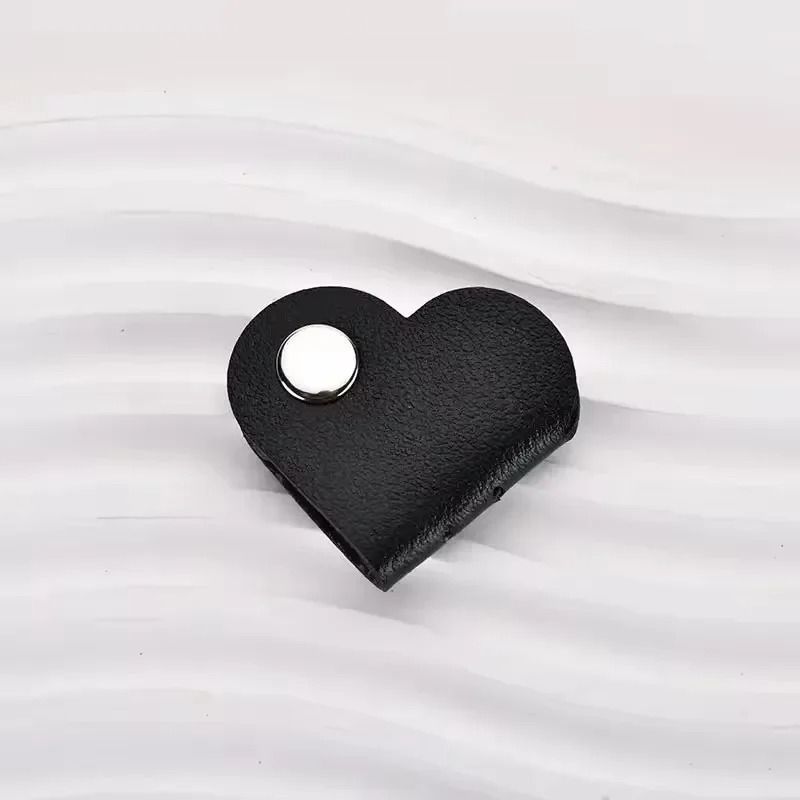 Mini Heart Leather Cable Winder HighPerformance HeartShaped Cord Organizer Headphone Wire Holder 8