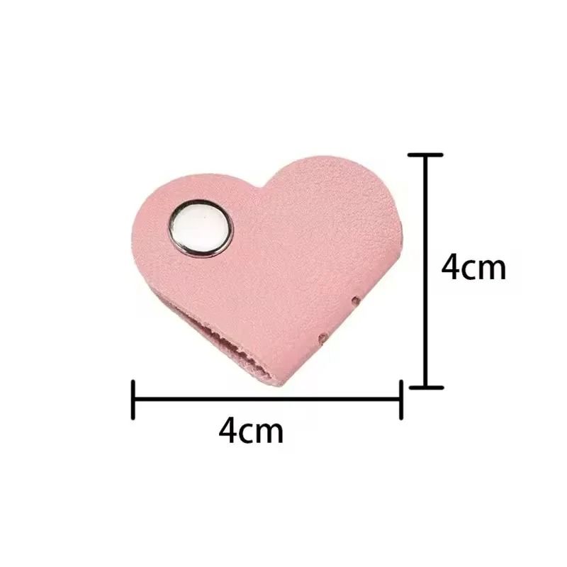 Mini Heart Leather Cable Winder HighPerformance HeartShaped Cord Organizer Headphone Wire Holder 14