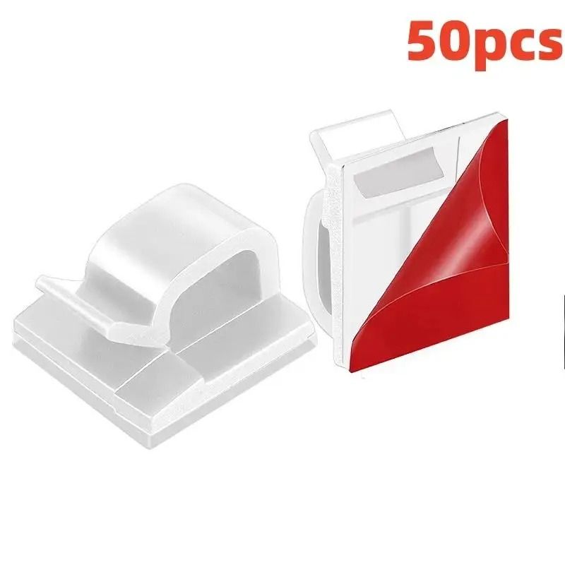 SelfAdhesive USB Cable Organizer Clip HighPerformance Desktop Wire Winder Cord Protector 13