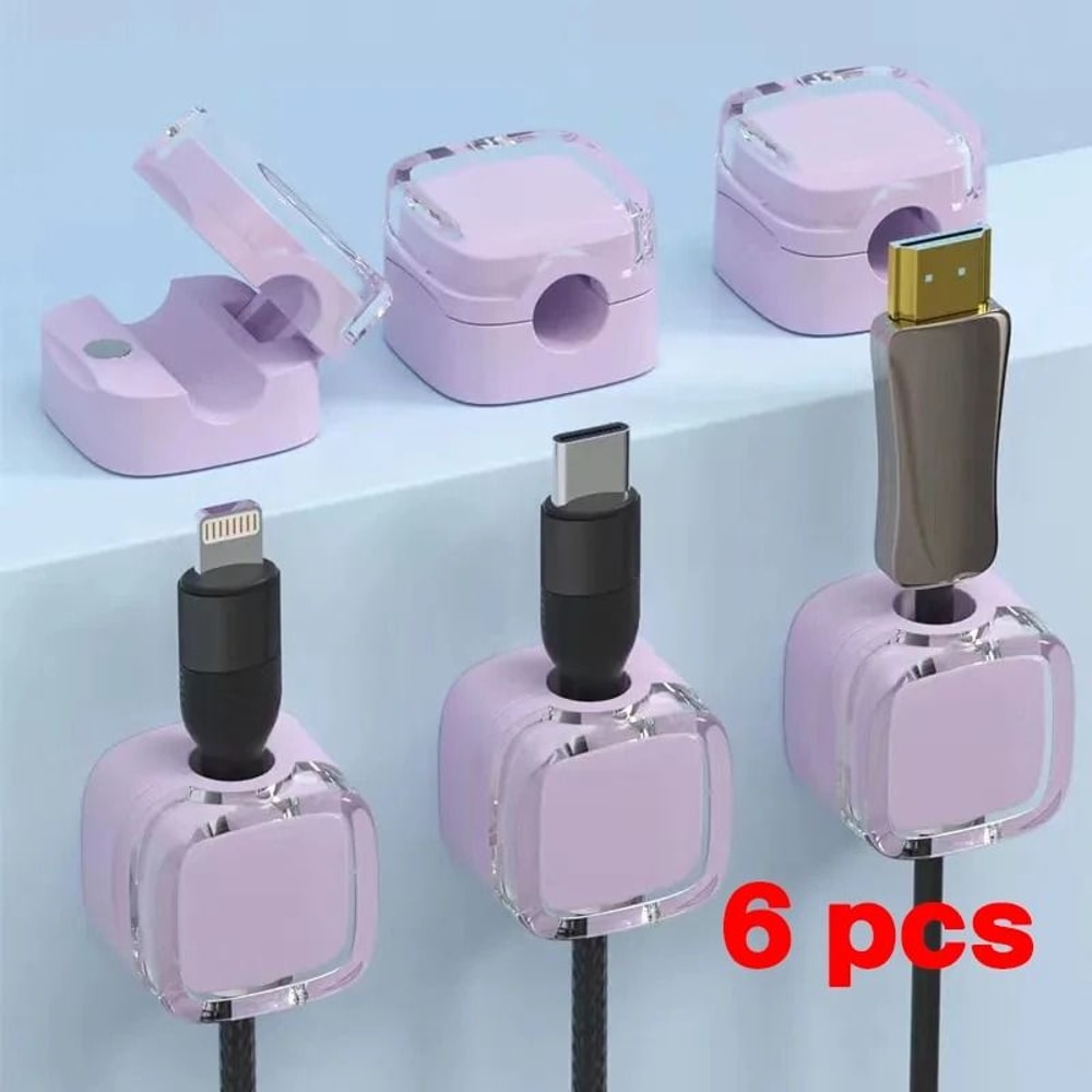 Adjustable Magnetic Cable Clips HighPerformance UnderDesk Wire Management Smooth Cord Holder 16