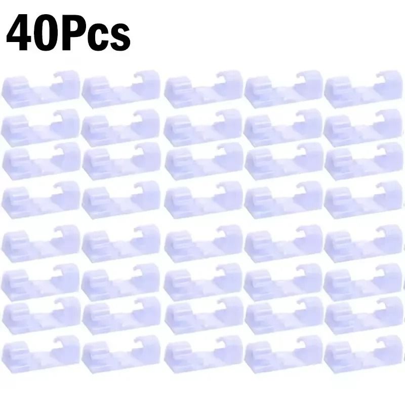 SelfAdhesive Desktop Cable Clips HighPerformance PC Mouse USB Power Cord Organizer 13