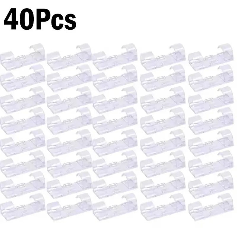 SelfAdhesive Desktop Cable Clips HighPerformance PC Mouse USB Power Cord Organizer 14