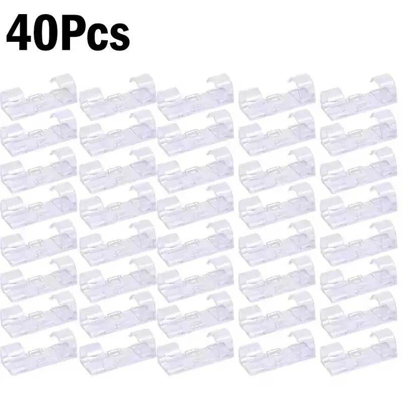 SelfAdhesive Desktop Cable Clips HighPerformance PC Mouse USB Power Cord Organizer 14