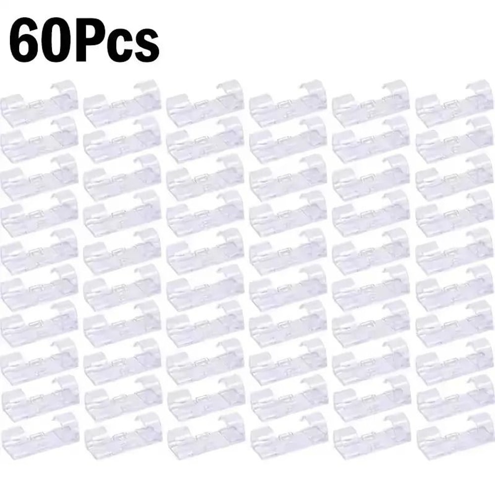 SelfAdhesive Desktop Cable Clips HighPerformance PC Mouse USB Power Cord Organizer 17