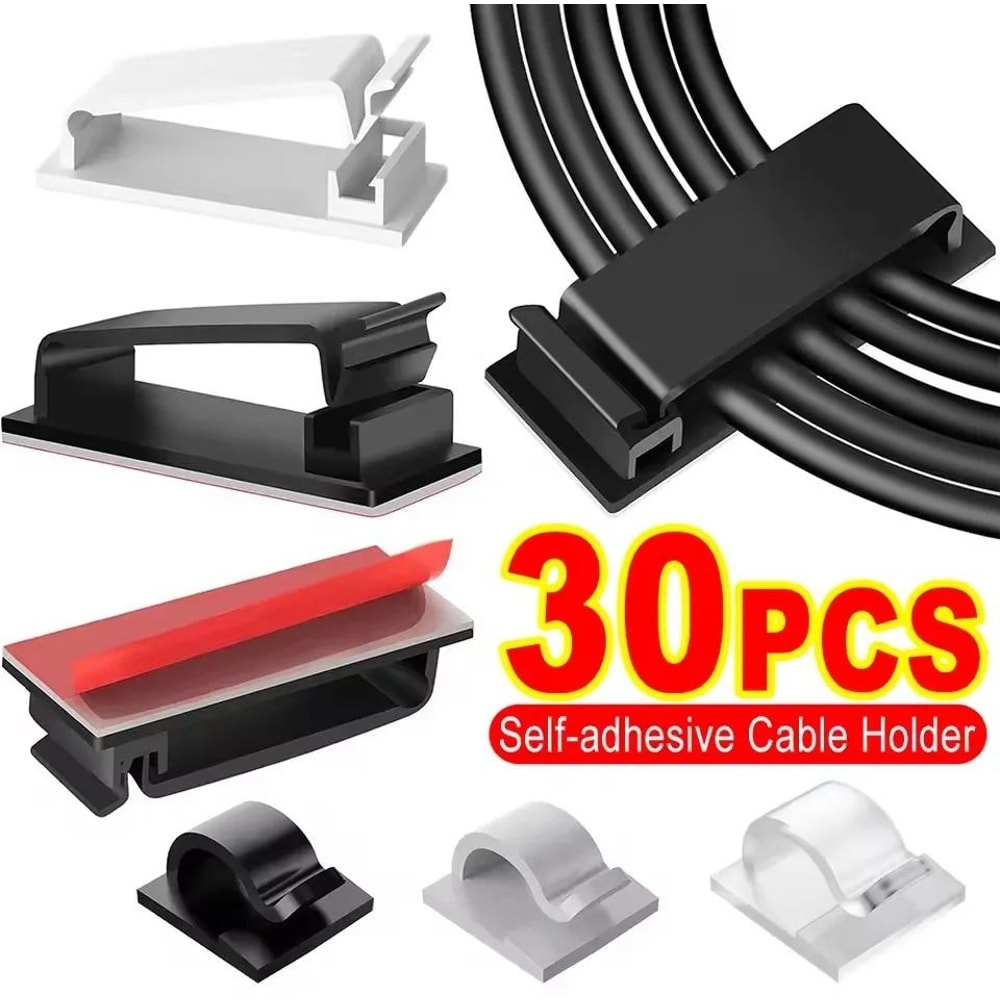 SelfAdhesive Cable Organizer Clips HighPerformance Car USB Data Cable Decorative Cord Manager 0