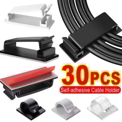 self-adhesive cable organizer clips – high-performance car usb data cable & decorative cord manager