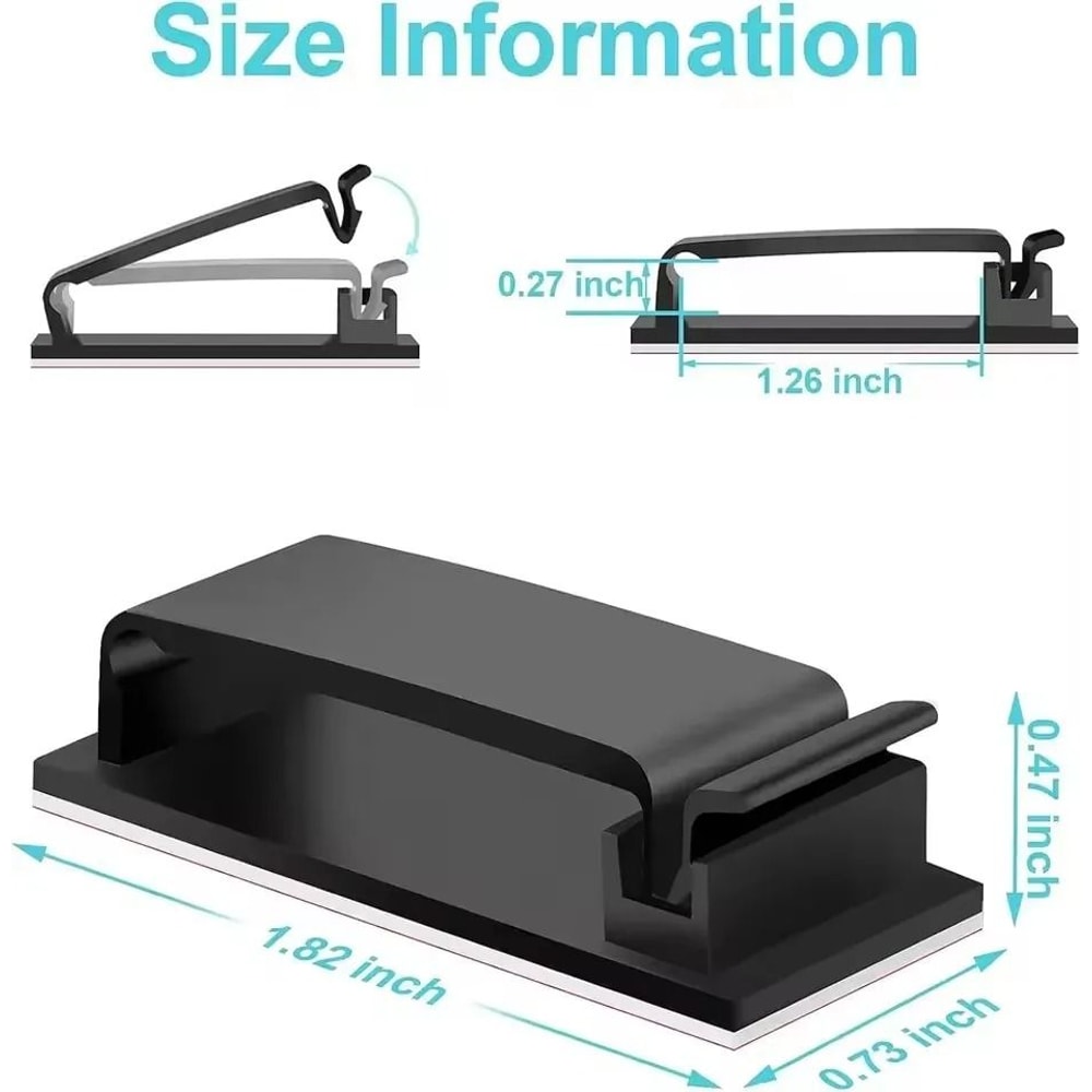 SelfAdhesive Cable Organizer Clips HighPerformance Car USB Data Cable Decorative Cord Manager 1