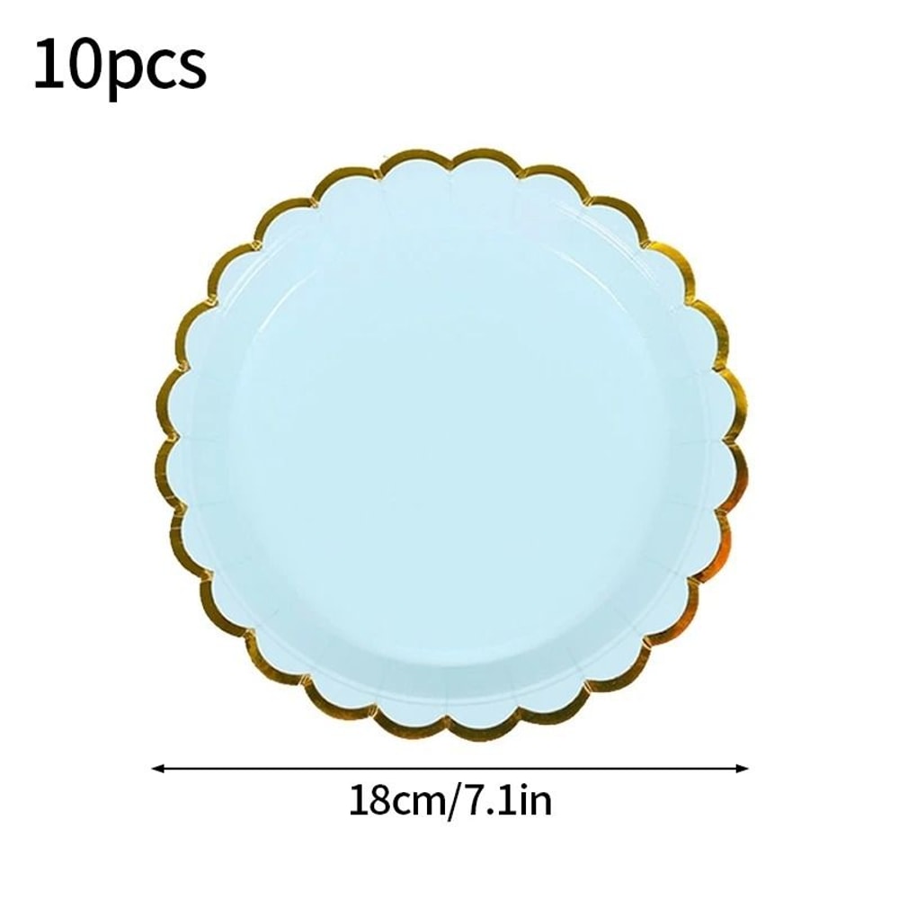 Solid Color Premium Disposable Tableware HighPerformance Party Supplies For Weddings Birthdays 9