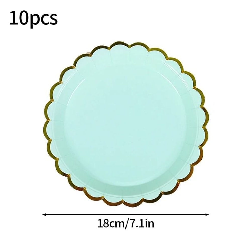 Solid Color Premium Disposable Tableware HighPerformance Party Supplies For Weddings Birthdays 12