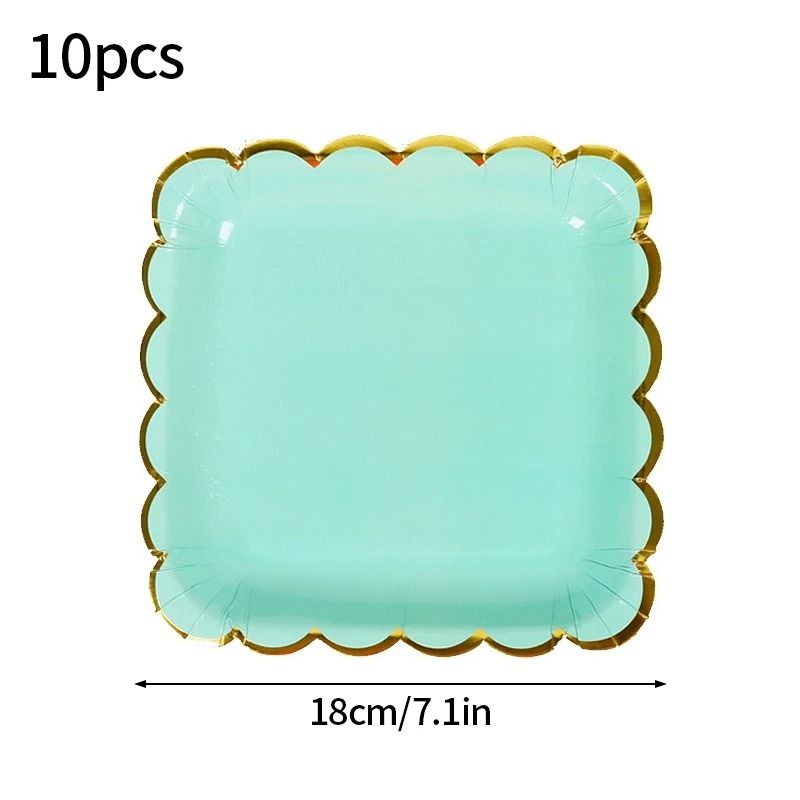 Solid Color Premium Disposable Tableware HighPerformance Party Supplies For Weddings Birthdays 13