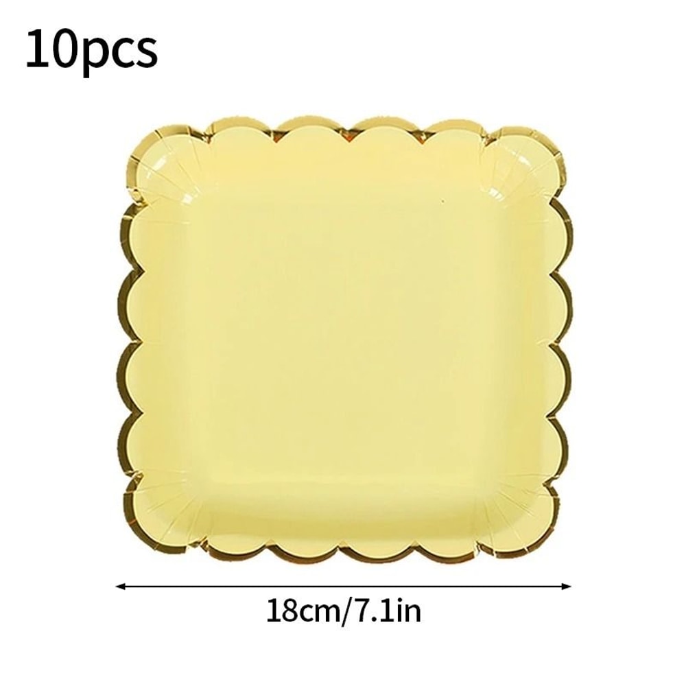 Solid Color Premium Disposable Tableware HighPerformance Party Supplies For Weddings Birthdays 6