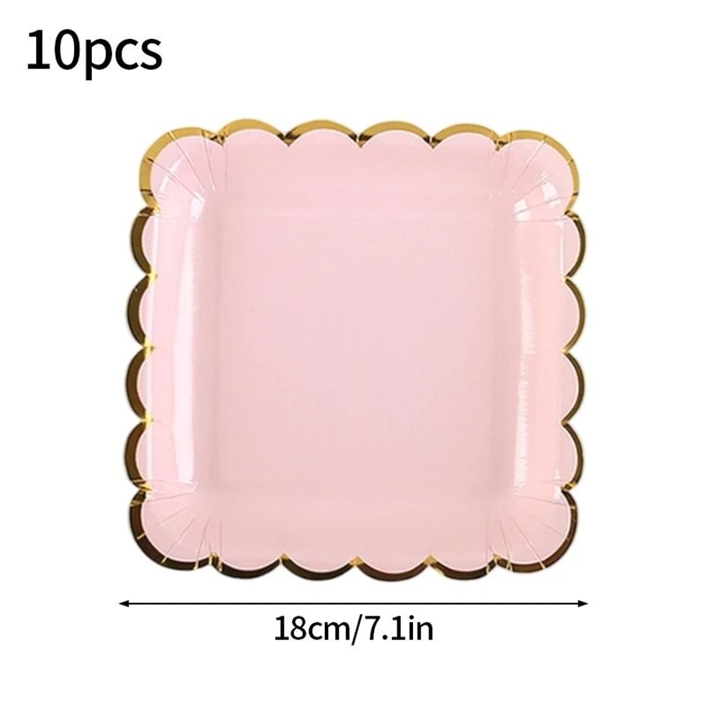 Solid Color Premium Disposable Tableware HighPerformance Party Supplies For Weddings Birthdays 8