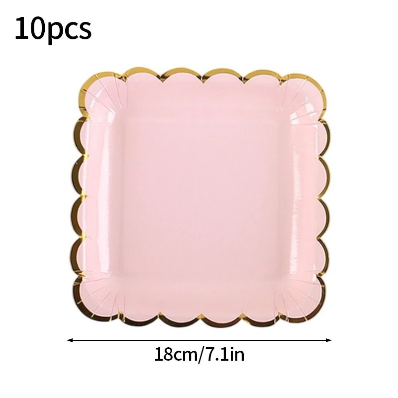 Solid Color Premium Disposable Tableware HighPerformance Party Supplies For Weddings Birthdays 8