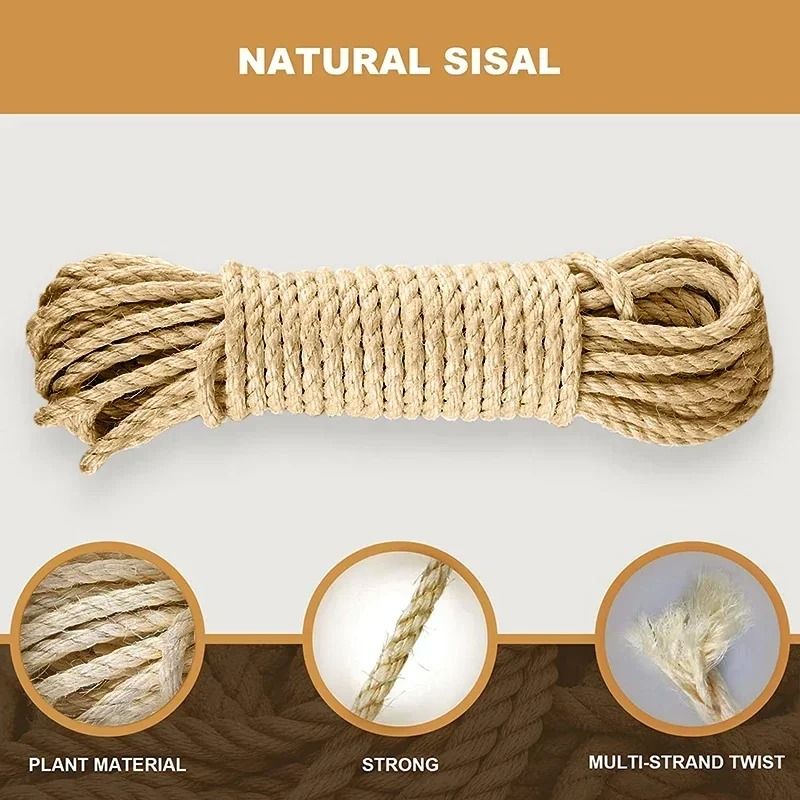 Premium Natural Sisal Rope HighPerformance Cat Tree Repair DIY Scratching Post Replacement 4