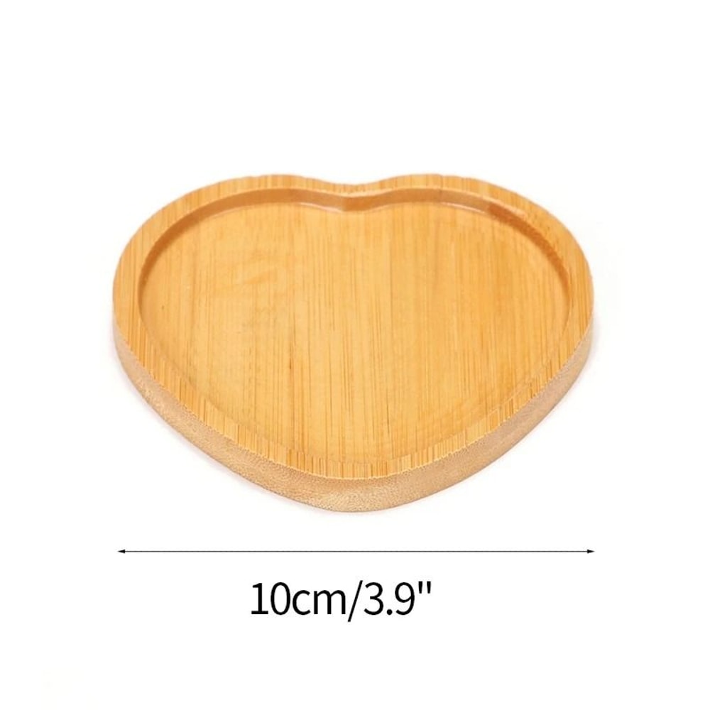 Mini Bamboo Decorative Tray HighPerformance Creative Coffee Cup Mat Wood Flower Pot Saucer 7