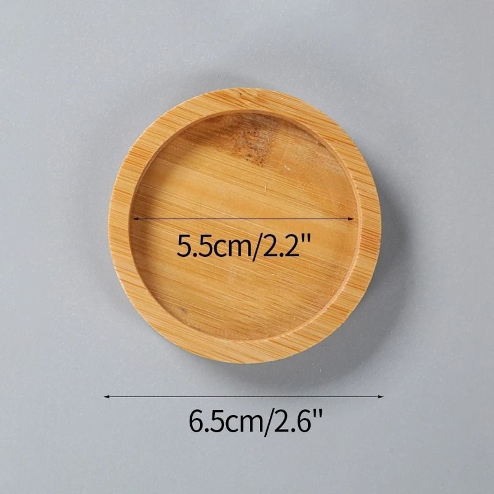 Mini Bamboo Decorative Tray HighPerformance Creative Coffee Cup Mat Wood Flower Pot Saucer 8
