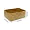 Woven Seagrass Wicker Storage Basket HighPerformance Rectangular Straw Rattan Sundries Organizer 8