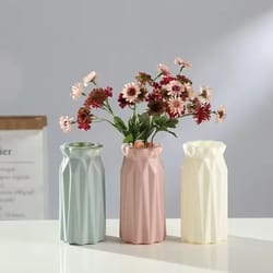 nordic imitation ceramic plastic vase – high-performance minimalist flower pot & decor basket