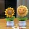 Finished Sunflower Crochet Plant HighPerformance HandWoven Artificial Flower Desktop Decoration 0