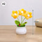 Finished Sunflower Crochet Plant HighPerformance HandWoven Artificial Flower Desktop Decoration 18