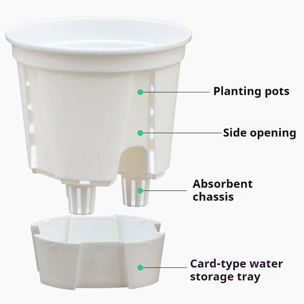 Transparent SelfWatering Plant Pot HighPerformance Plastic Planter With Precision Drainage Holes 4