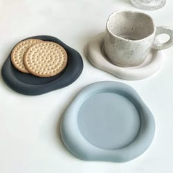 cloud shape silicone coasters – high-performance imitation ceramic heat insulation & non-slip drink mat