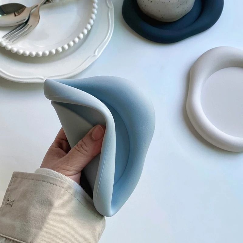 Cloud Shape Silicone Coasters HighPerformance Imitation Ceramic Heat Insulation NonSlip Drink Mat 4