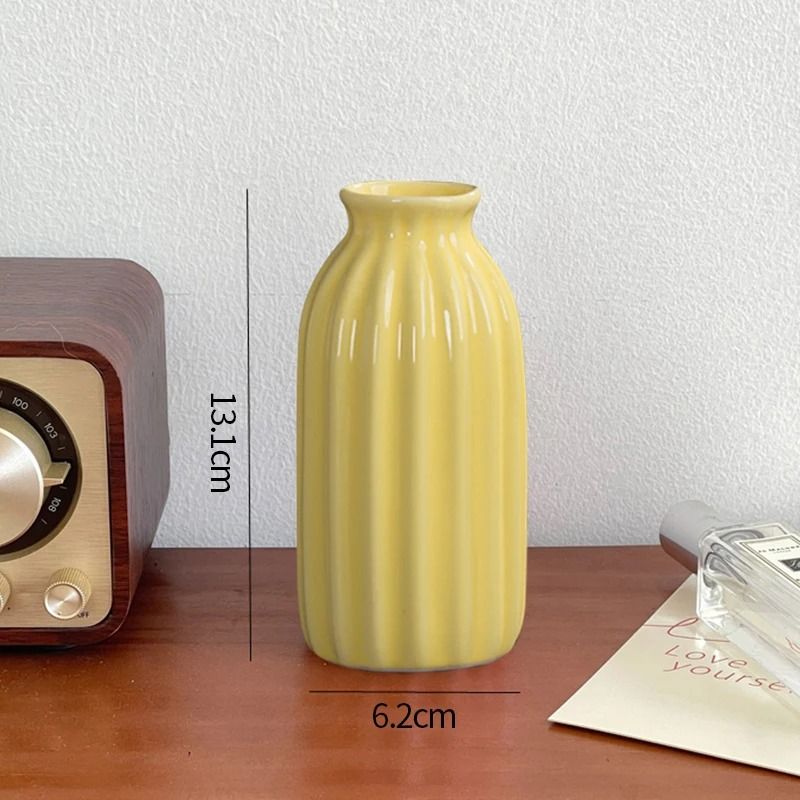 Modern Ceramic Bud Vase HighPerformance Candy Color Small Flower Vase Desktop Ornament 18