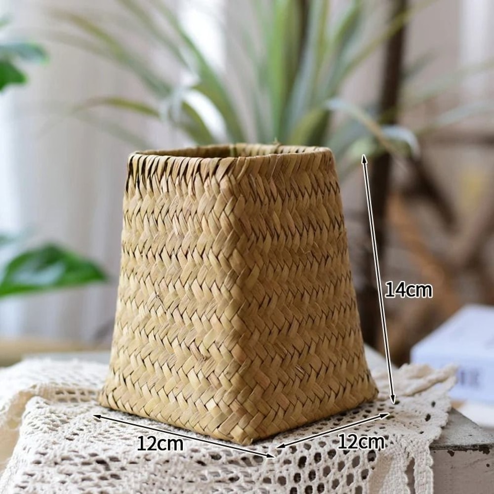 Natural Seaweed Weave Vase HighPerformance Pastoral Rattan Bamboo Floral Arrangement Basket 10