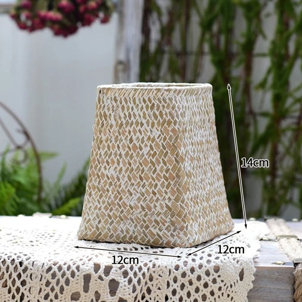 Natural Seaweed Weave Vase HighPerformance Pastoral Rattan Bamboo Floral Arrangement Basket 12