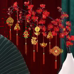 gold tassel chinese new year pendants – high-performance 2025 lucky bonsai decorations & festive ornaments