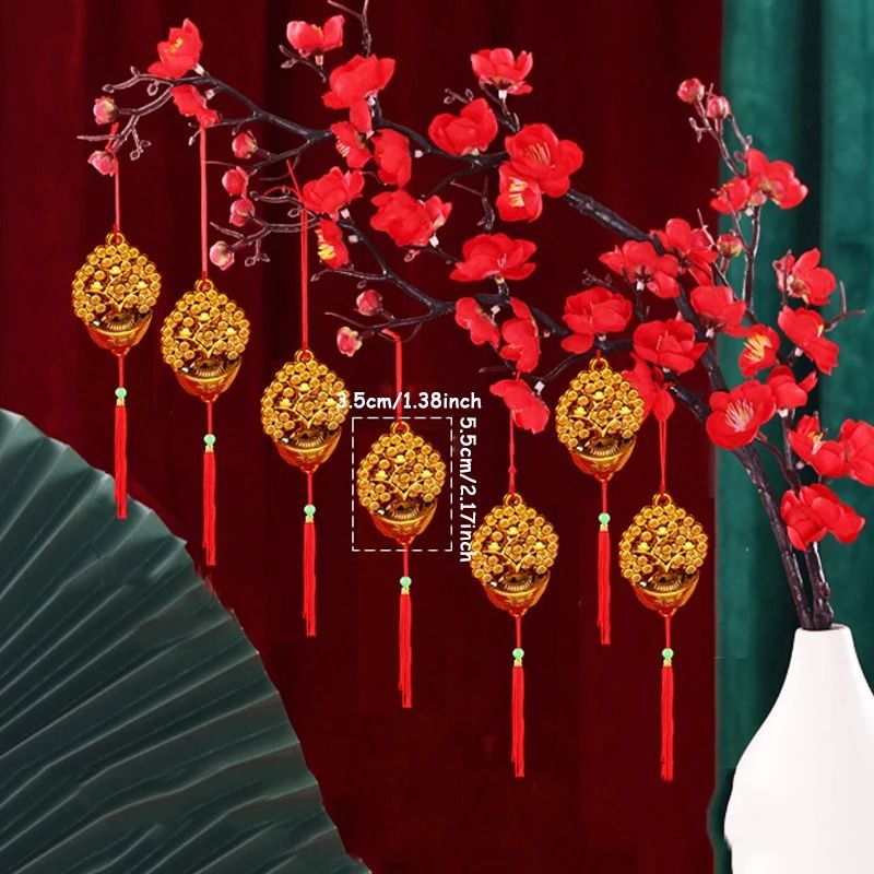 Gold Tassel Chinese New Year Pendants HighPerformance 2025 Lucky Bonsai Decorations Festive Ornam 4