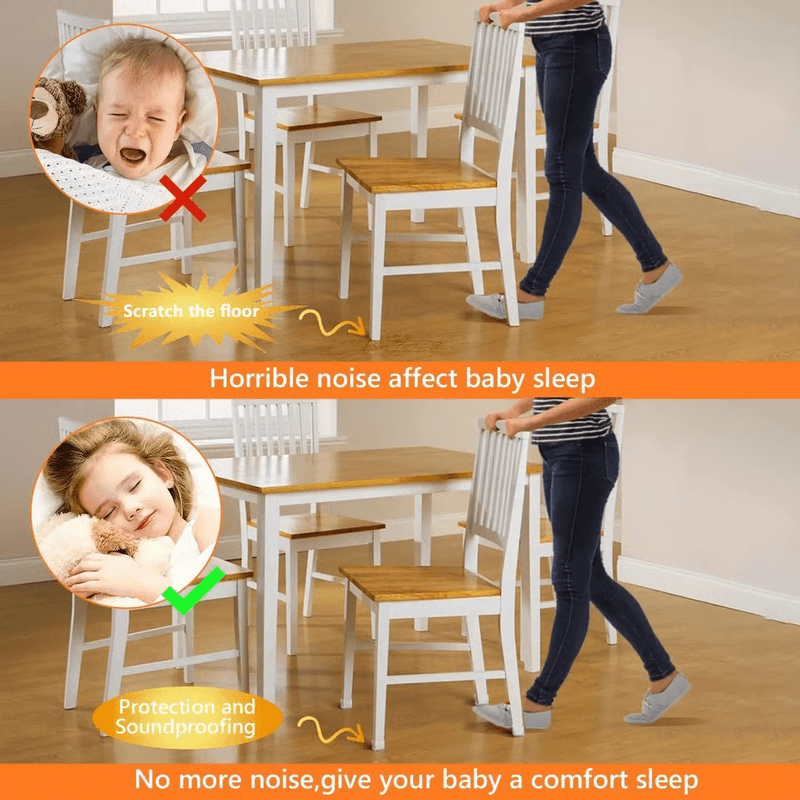 HeavyDuty Square Chair Leg Covers Floor Protector Sliders For Smooth Movement 2