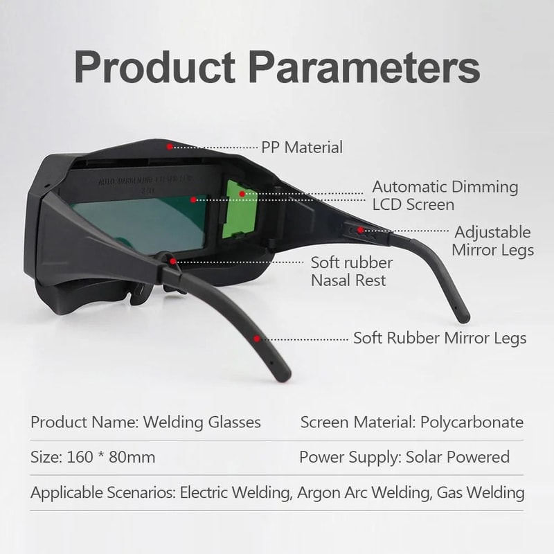 Professional AutoDarkening Welding Glasses HighPerformance TIG MIG MMA Eye Protection Goggles 1