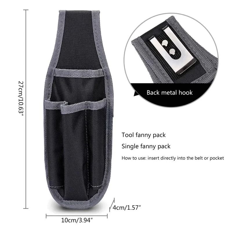 Small Portable Hip Tool Bag HighPerformance Electrician Waist Gadget Pouch Durable Polyester Tool 5