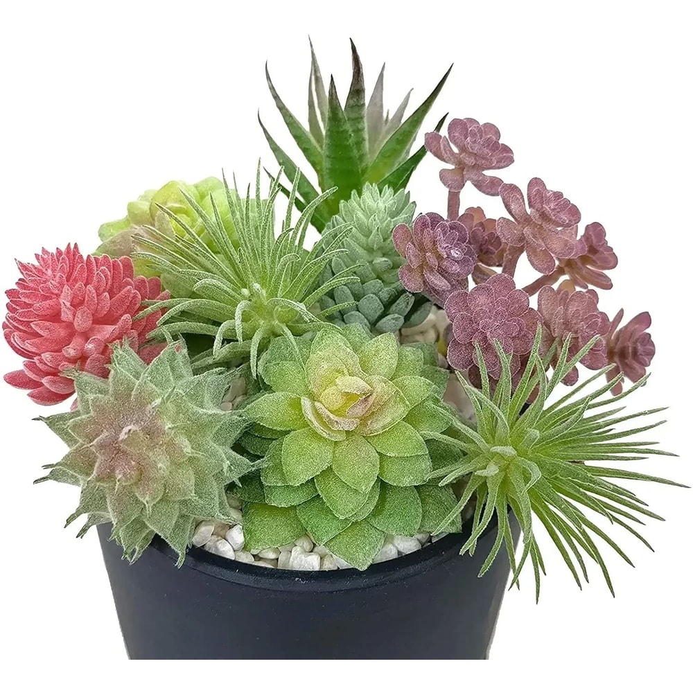 Artificial Small Succulent Set HighPerformance 9Piece Indoor Botanical Decor MultiType Faux Plant 0