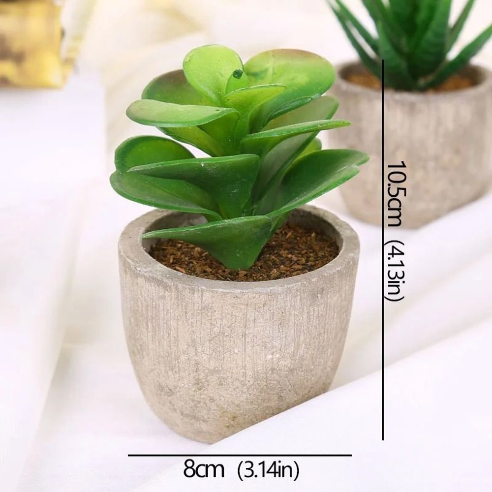 Mini Evergreen Simulated Tree HighPerformance Artificial Succulent Pot Plant Office Table Ornamen 9