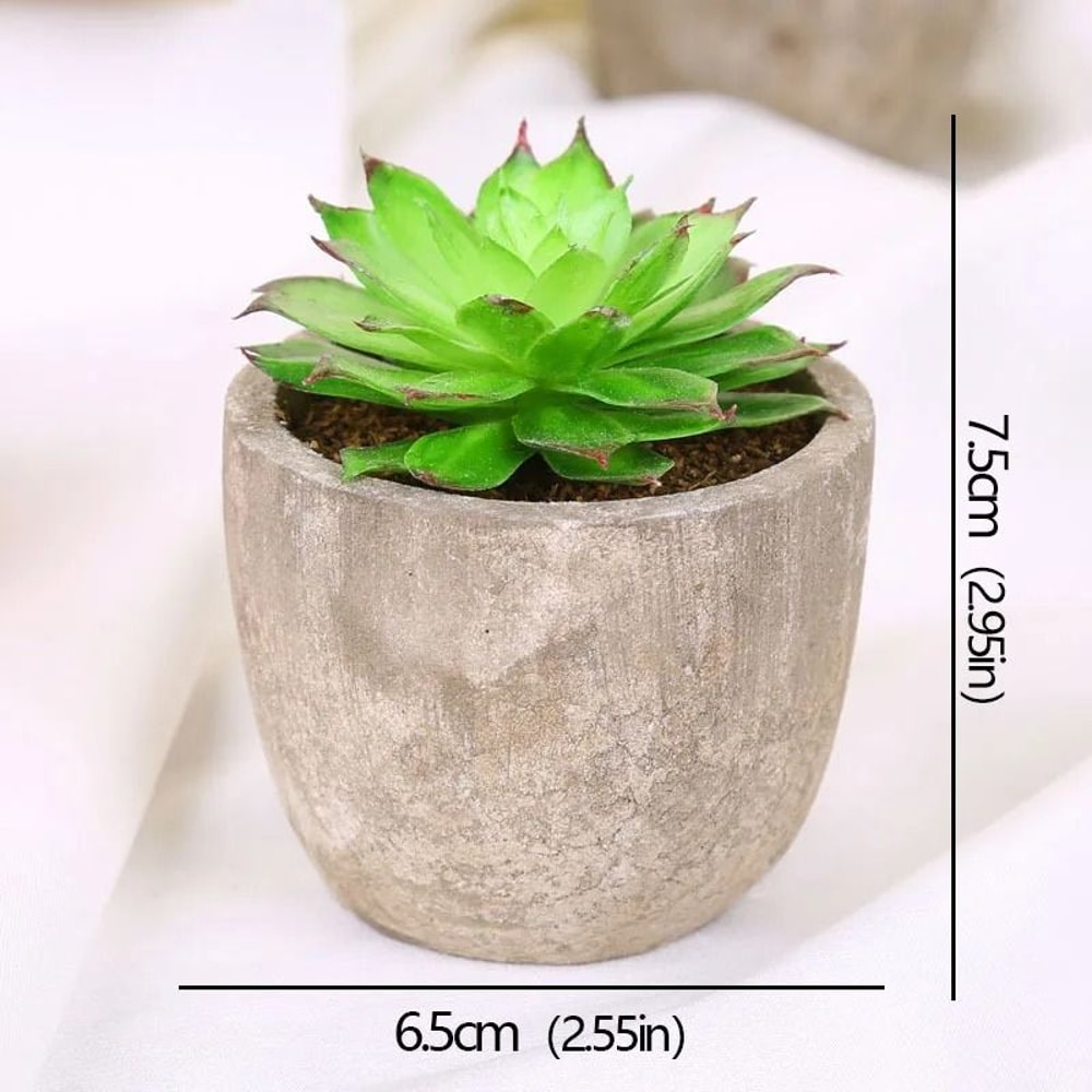 Mini Evergreen Simulated Tree HighPerformance Artificial Succulent Pot Plant Office Table Ornamen 13