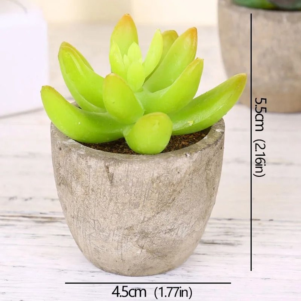 Mini Evergreen Simulated Tree HighPerformance Artificial Succulent Pot Plant Office Table Ornamen 8
