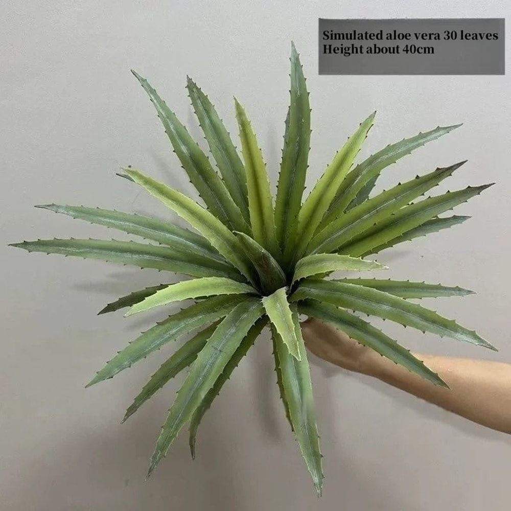 Artificial Aloe Agave Potted Plant HighPerformance Tropical Desert Succulent Green Home Decor 0