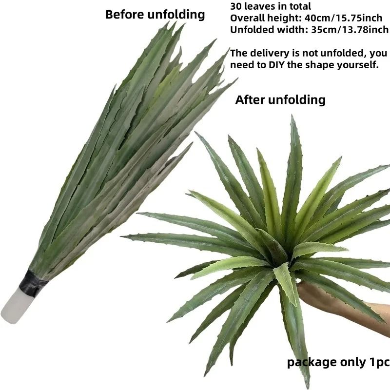 Artificial Aloe Agave Potted Plant HighPerformance Tropical Desert Succulent Green Home Decor 6