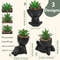 Cartoon Pot Artificial Aloe Set HighPerformance 3Piece Black PE Succulent Collection Home Decorat 1